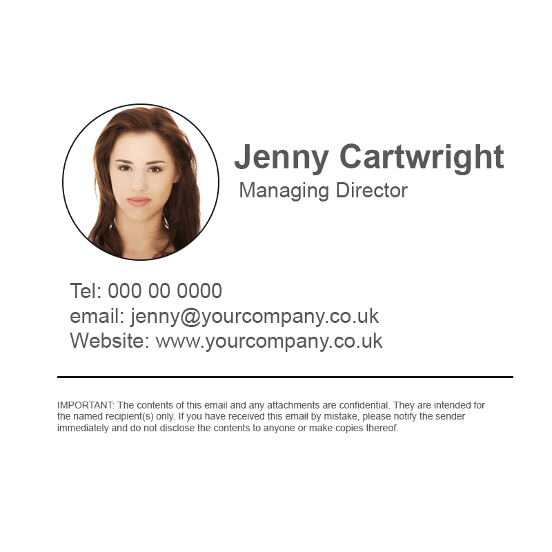 Email signature example