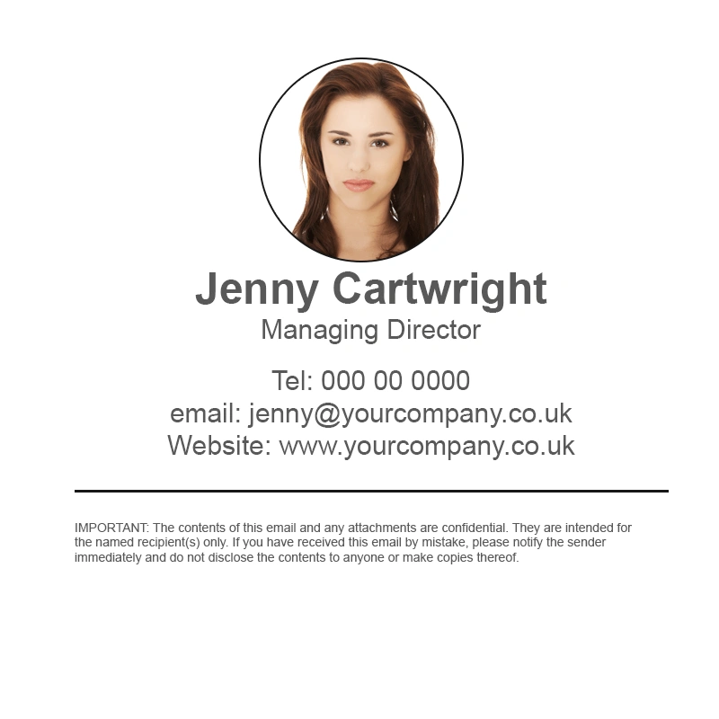 Email signature example